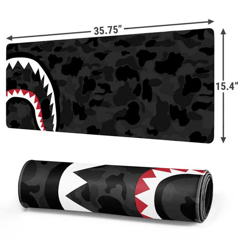 Shark Teeth Grey Street Camo Gaming Mouse Pad